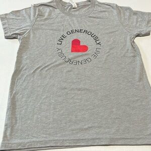 NWOT Kids Live Generously Tee- Size Medium 10/12